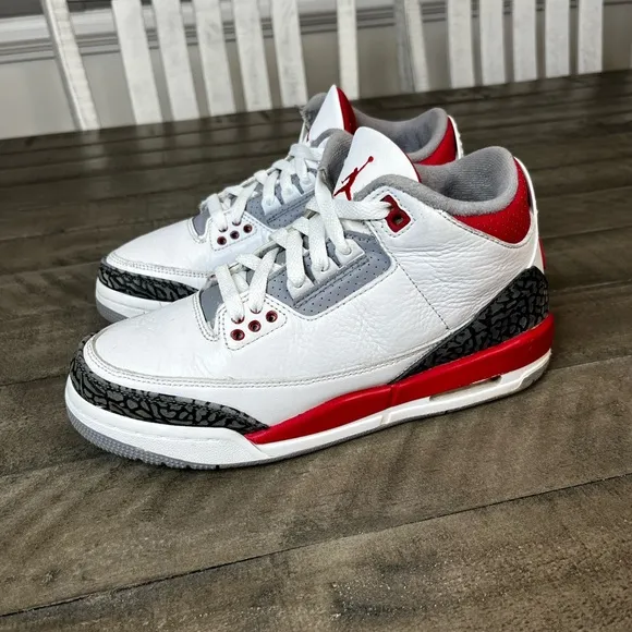 Nike Air Jordan 3 Fire red Sneakers Sz 8