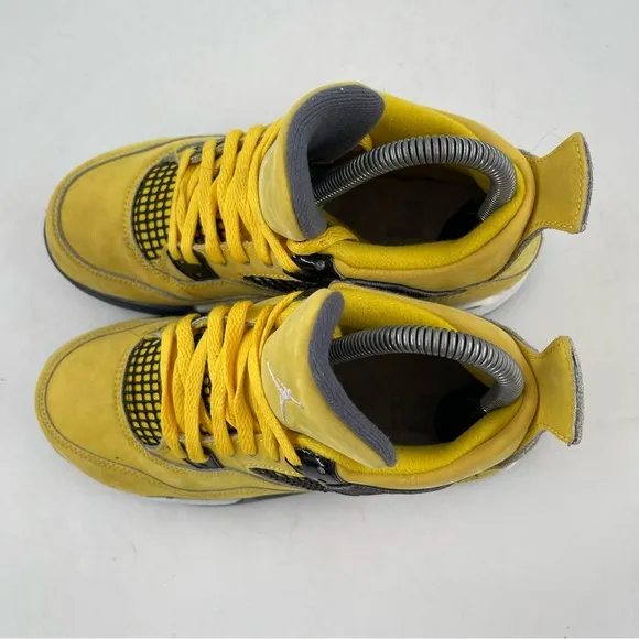 👞Nike Air Jordan 4 IV Retro Lightening 2021 Yellow Sneaker - 3Y Kids | 5.5 Women