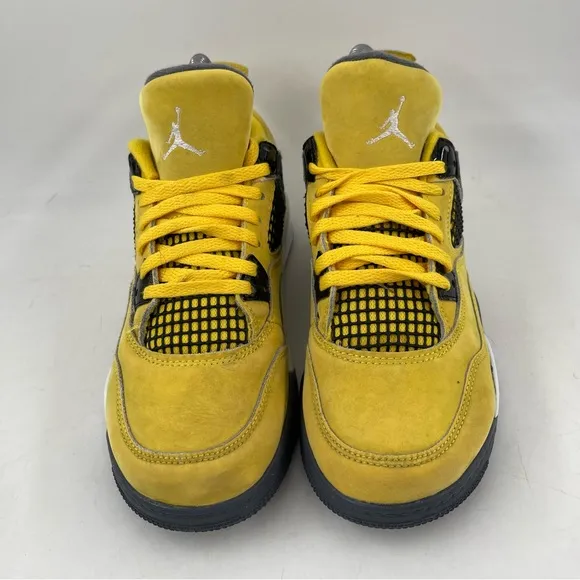👞Nike Air Jordan 4 IV Retro Lightening 2021 Yellow Sneaker - 3Y Kids | 5.5 Women