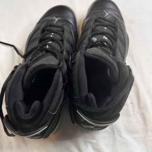 Nike Air Jordan 6 Rings Black Sneakers Shoes 322992-021 Unisex Size 9 L010325