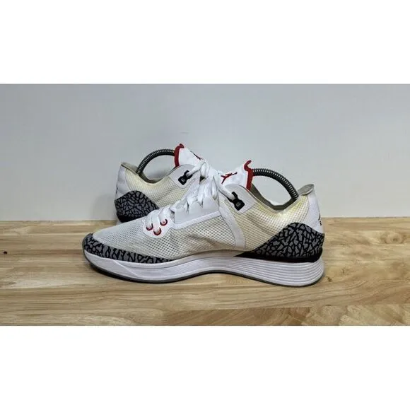 Nike Air Jordan 88 Racer Men’s Size 8.5 White Cement Fire Red Shoes AV1200-100