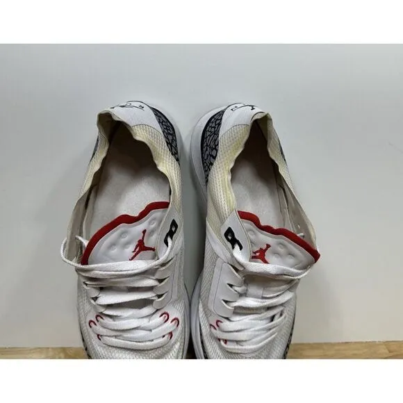 Nike Air Jordan 88 Racer Men’s Size 8.5 White Cement Fire Red Shoes AV1200-100