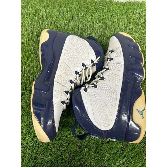 Nike Air Jordan 9 Retro UNC size 8.5 302370-145 OG IX Pearl Blue