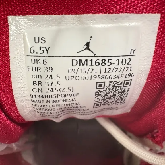 Nike Air Jordan Flight Club 91 Youth Size 6.5 Women’s Size 8  (DM1685-102 )