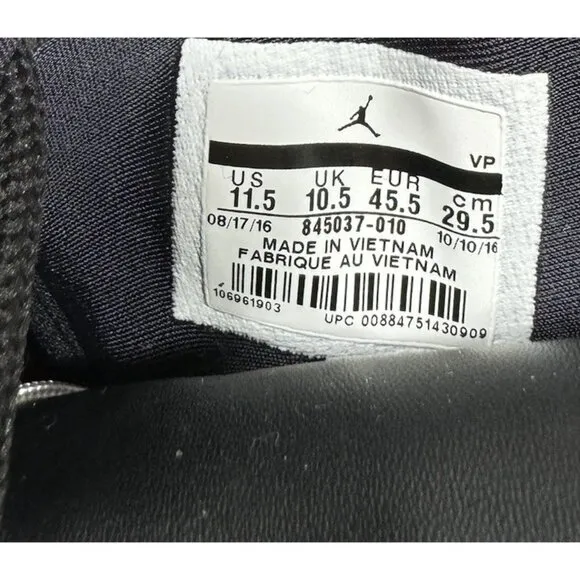 Nike Air Jordan XXXI Black Cat Basketball Shoes 845037-010 Mens Size 11.5