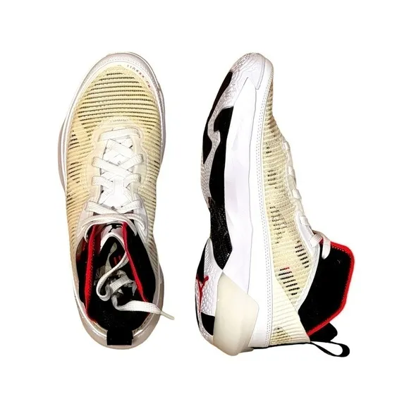Nike | Air Jordan XXXVII (GS) High Top Sneakers White Black Red, Big Kid Size 6