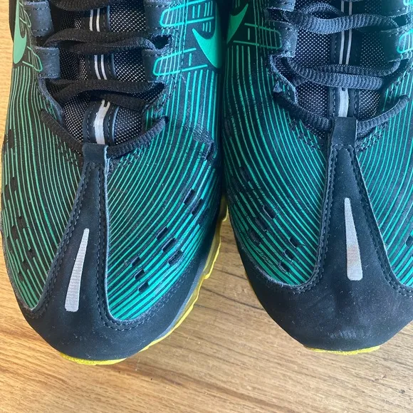 Nike Air Max 2006 Leather 13 Black Storm Green-Speed Yellow-Metal Men’s Shoes