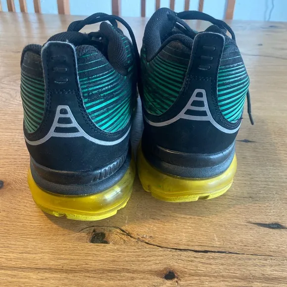 Nike Air Max 2006 Leather 13 Black Storm Green-Speed Yellow-Metal Men’s Shoes
