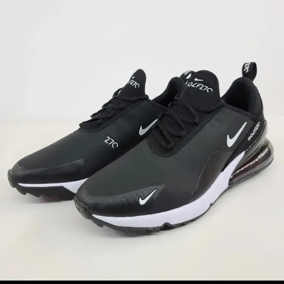 Nike Air Max 270 G Golf Shoes Black White Hot Punch Men’s New