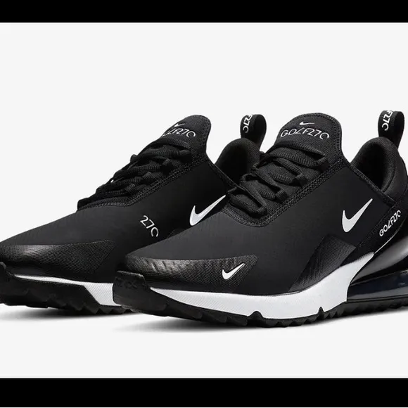 Nike Air Max 270 G Golf Shoes Black White Hot Punch Men’s New