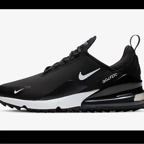 Nike Air Max 270 G Golf Shoes Black White Hot Punch Men’s New