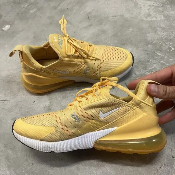 Nike Air Max 270 Topaz Gold Laser Orange Women’s Size 10 Sneakers Shoes EUC