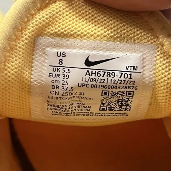 Nike Air Max 270 Topaz Gold Laser Orange Women’s Size 10 Sneakers Shoes EUC