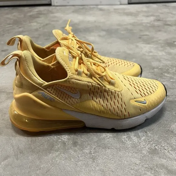 Nike Air Max 270 Topaz Gold Laser Orange Women’s Size 10 Sneakers Shoes EUC