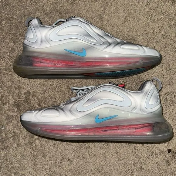 Nike Air Max 720 Sneakers Grey Airbrush Running Shoes Size 11