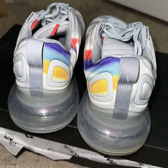 Nike Air Max 720 Sneakers Grey Airbrush Running Shoes Size 11