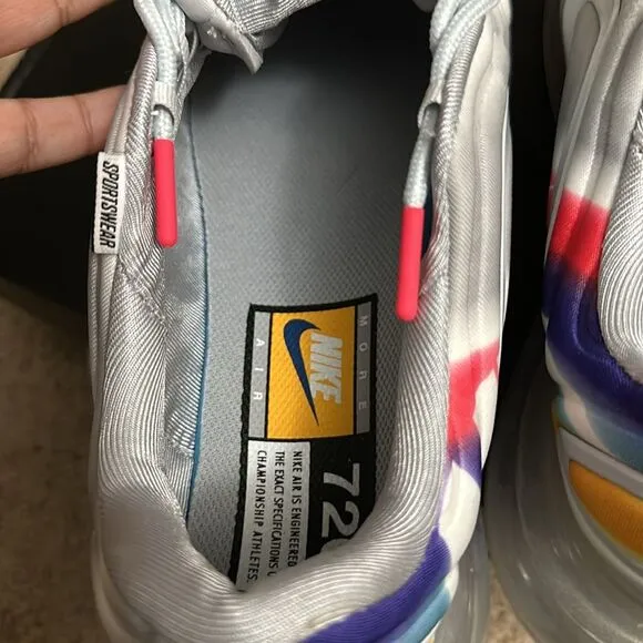 Nike Air Max 720 Sneakers Grey Airbrush Running Shoes Size 11
