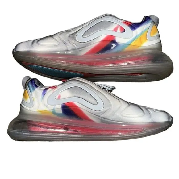 Nike Air Max 720 Sneakers Grey Airbrush Running Shoes Size 11