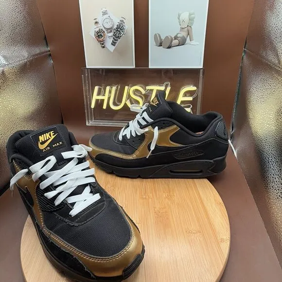 Nike Air Max 90 Essential ‘Black Gold’ 2016 Men’s Sz 11.5