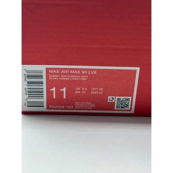 Nike Air Max 90 LV8 Womens Size 11 Men's Size 9.5 White blue Shoes FD4328 103