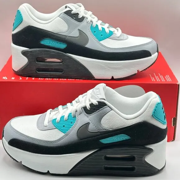 Nike Air Max 90 LV8 Womens Size 11 Men's Size 9.5 White blue Shoes FD4328 103