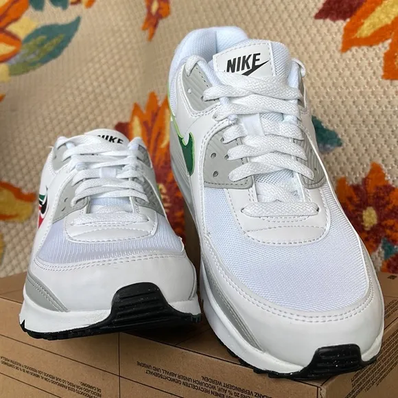 Nike Air Max 90 Multi Swoosh WMNS White/Malachite-University Red sneakers