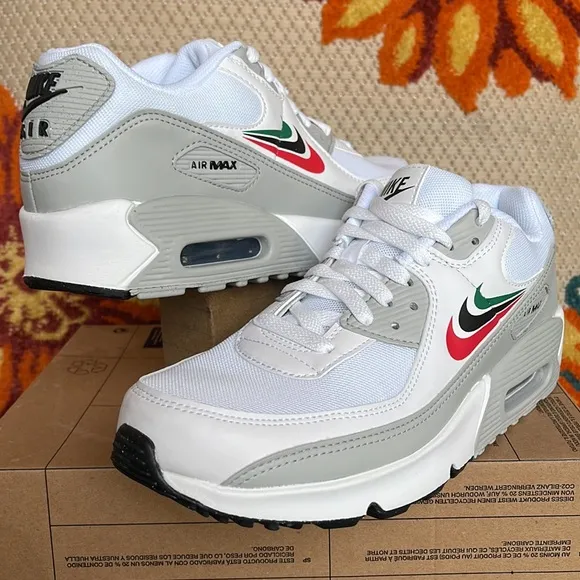 Nike Air Max 90 Multi Swoosh WMNS White/Malachite-University Red sneakers