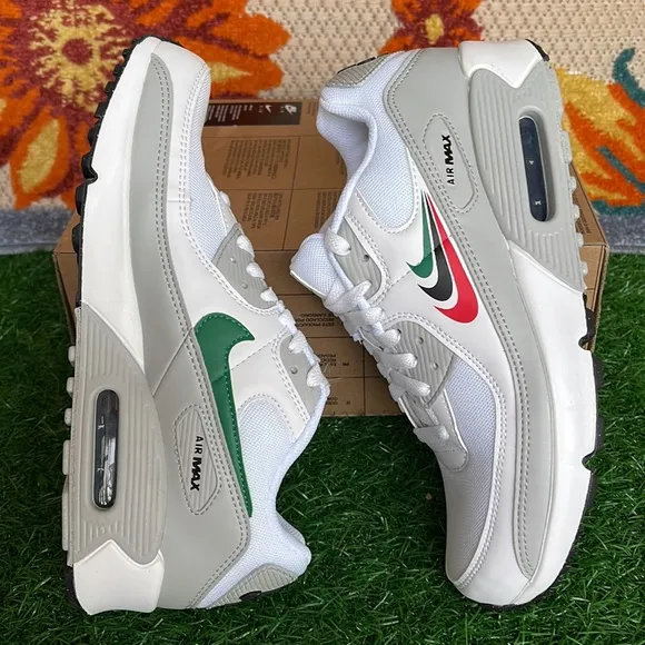 Nike Air Max 90 Multi Swoosh WMNS White/Malachite-University Red sneakers