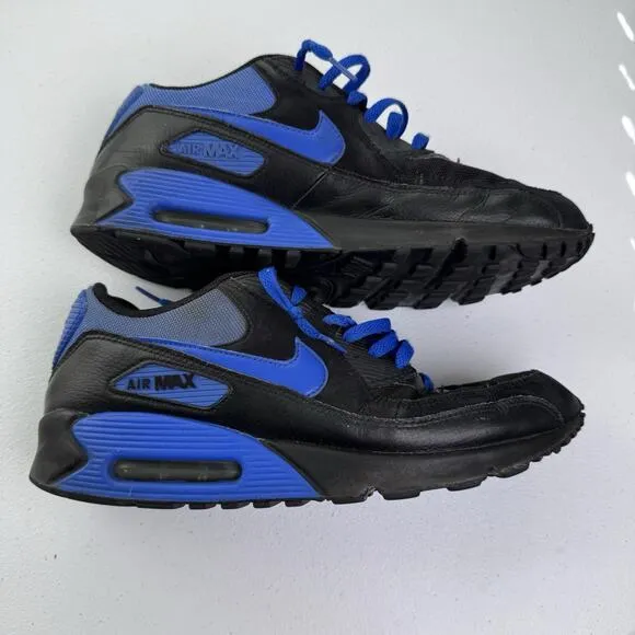 Nike Air Max 90 Shoes Men’s 12 Black Varsity Royal Blue Basketball 325018-041