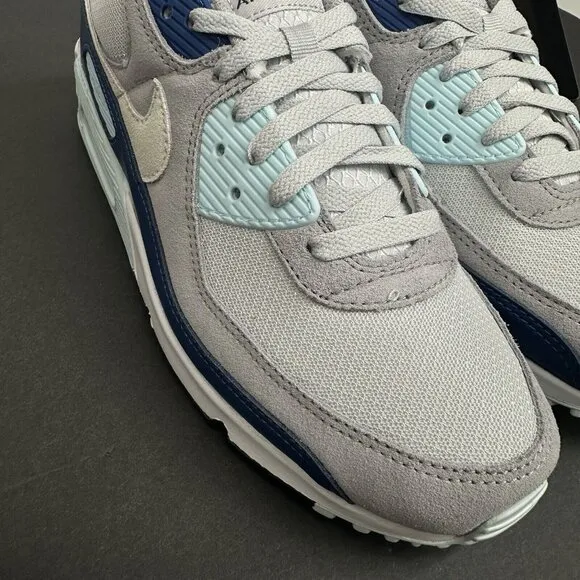 Nike Air Max 90 Shoes Platinum White Glacier Blue FN6958-001 Men’s Sizes