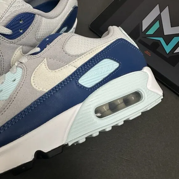Nike Air Max 90 Shoes Platinum White Glacier Blue FN6958-001 Men’s Sizes