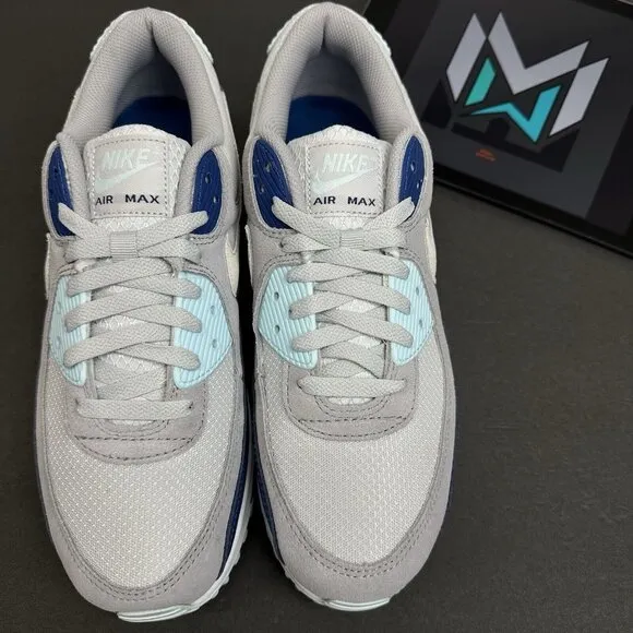 Nike Air Max 90 Shoes Platinum White Glacier Blue FN6958-001 Men’s Sizes