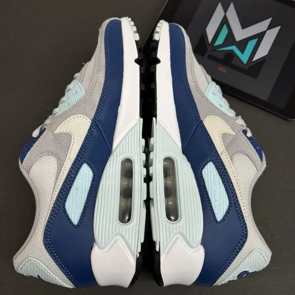 Nike Air Max 90 Shoes Platinum White Glacier Blue FN6958-001 Men’s Sizes