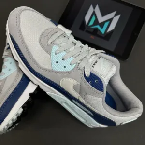 Nike Air Max 90 Shoes Platinum White Glacier Blue FN6958-001 Men’s Sizes