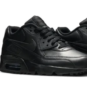 Nike Air Max 90 Triple Black LTR Grade School Boy 6.5Y Sneakers Running Shoes