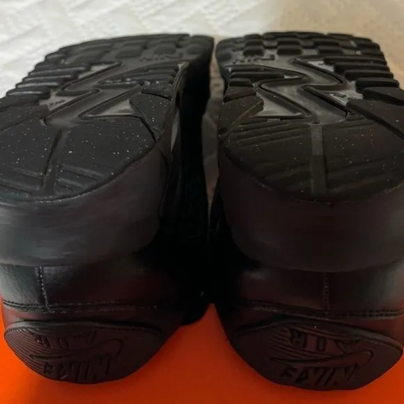 Nike Air Max 90 Triple Black LTR Grade School Boy 6.5Y Sneakers Running Shoes