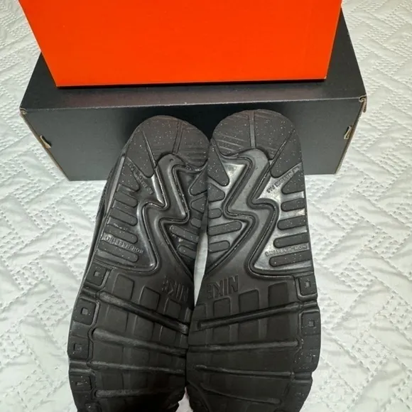 Nike Air Max 90 Triple Black LTR Grade School Boy 6.5Y Sneakers Running Shoes