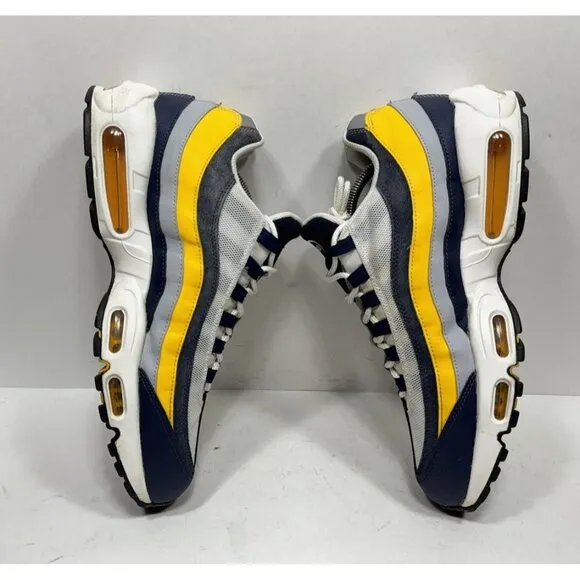 Nike Air Max 95 Michigan Sneakers Maize Navy Blue Men’s Size 11 Shoes CZ0191-400