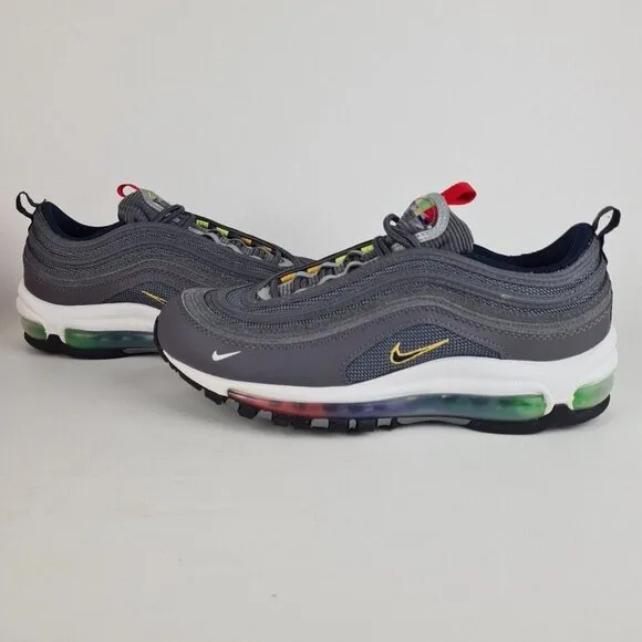 Nike Air Max 97 EOI GS Grey Black Sneaker Unisex Shoe SZ 7Y = 8.5 Woman