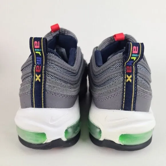 Nike Air Max 97 EOI GS Grey Black Sneaker Unisex Shoe SZ 7Y = 8.5 Woman
