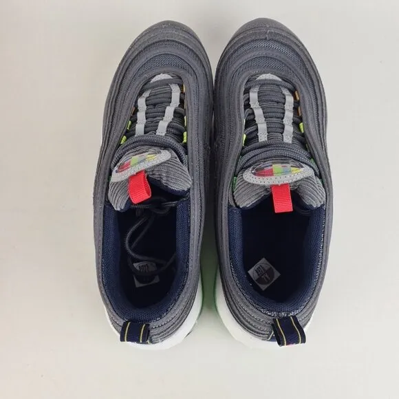 Nike Air Max 97 EOI GS Grey Black Sneaker Unisex Shoe SZ 7Y = 8.5 Woman