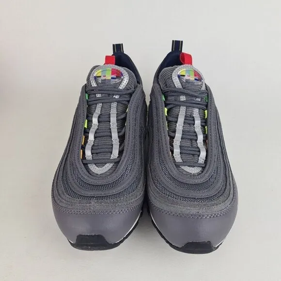 Nike Air Max 97 EOI GS Grey Black Sneaker Unisex Shoe SZ 7Y = 8.5 Woman