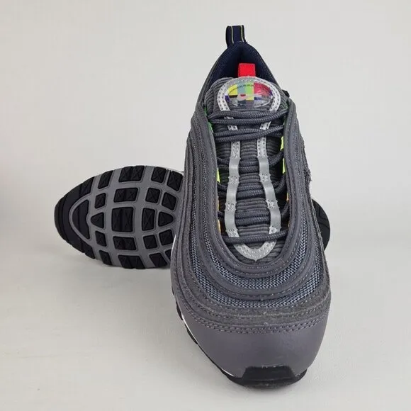 Nike Air Max 97 EOI GS Grey Black Sneaker Unisex Shoe SZ 7Y = 8.5 Woman