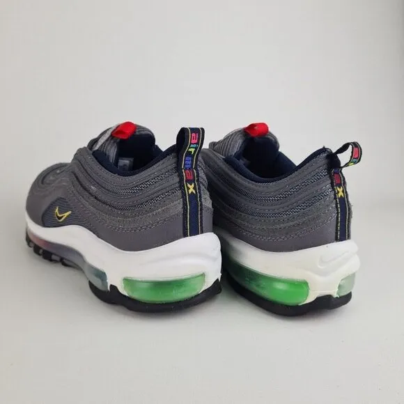 Nike Air Max 97 EOI GS Grey Black Sneaker Unisex Shoe SZ 7Y = 8.5 Woman