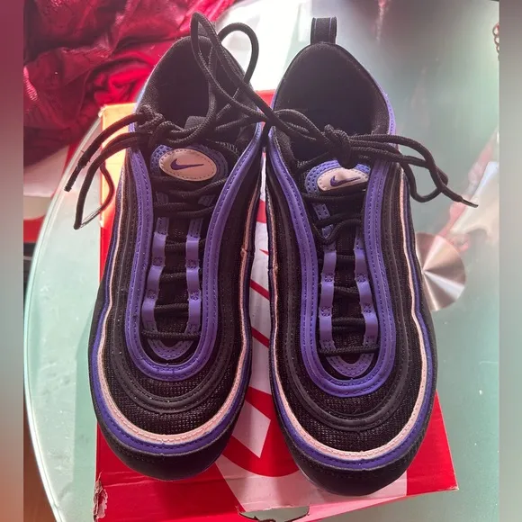 Nike Air Max 97 (GS) Black, Purple and White🖤💜🤍