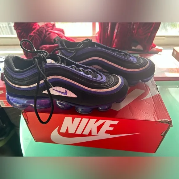Nike Air Max 97 (GS) Black, Purple and White🖤💜🤍