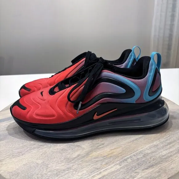 Nike Air Max Men's 720 Red Gradient Blue Fury Men’s Sneakers CJ0766-600 Size 7.5