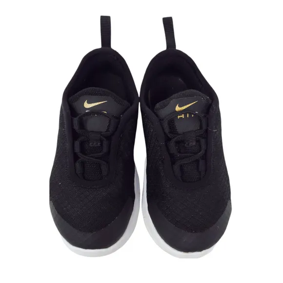 Nike Air Max Motion 2 Pull On Sneakers Black Gold Shoes Unisex Toddler US 8C