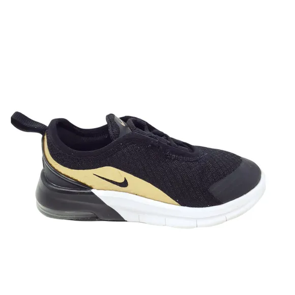 Nike Air Max Motion 2 Pull On Sneakers Black Gold Shoes Unisex Toddler US 8C