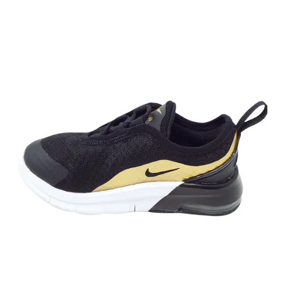 Nike Air Max Motion 2 Pull On Sneakers Black Gold Shoes Unisex Toddler US 8C